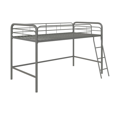 DHP Silver Junior Loft Bed Frame with Ladder - Twin Size DHP