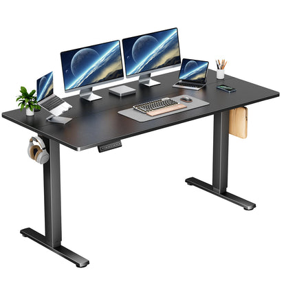 Zibbizo Electric Height Adjustable Standing Desk, 40x24 Inches, Ergonomic Sit-to-Stand Rising Computer Table for Home Office