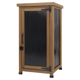 Outdoor Storage Cabinet Waterproof with Metal Top, Wooden Potting Bench Table Tool Organizer with Adjustable Shelf for Patio Backyard Garden PetsCosset