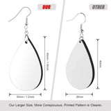 YGAOHF Sublimation Earring Blanks for Mom, 1.8" Lightweight Wood Earrings Blanks with Protective Film, Unfinished MDF Teardrop Earrings for Earring Making, DIY Halloween Mather's Day Easter Earrings YGAOHF