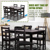 FDW Kitchen Table and Chairs for 4 Dining Room Table Set,Wood Elegant Kitchen Sets for Small Space,Dark Brown FDW