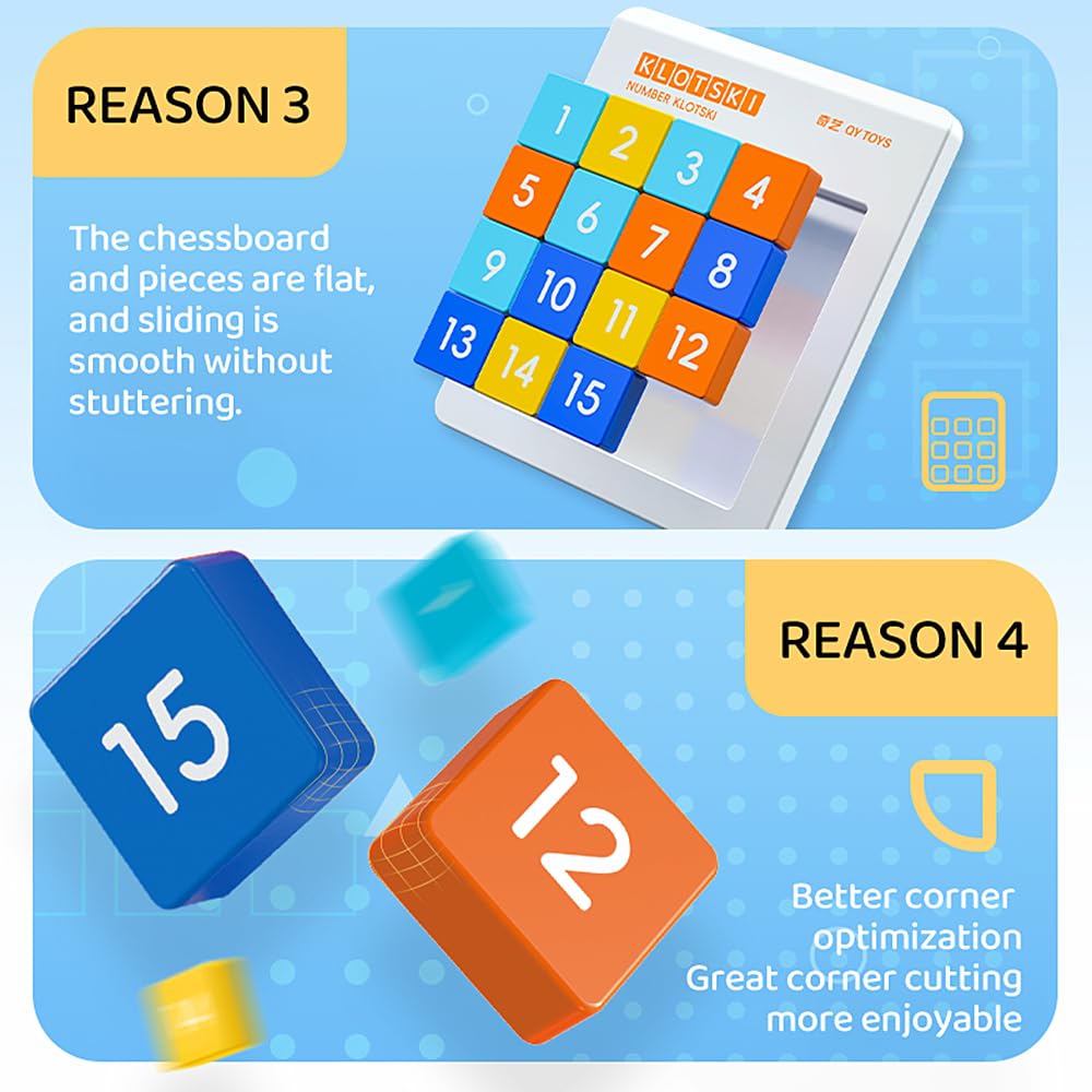LiangCuber QY Toys Macaron Color 4x4 Klotski Puzzle Magnetic Sliding Number Puzzle,15-Digit Version ABS Brain Teasers Toy Tangram Jigsaw Intelligence (2024 Edition) LiangCuber