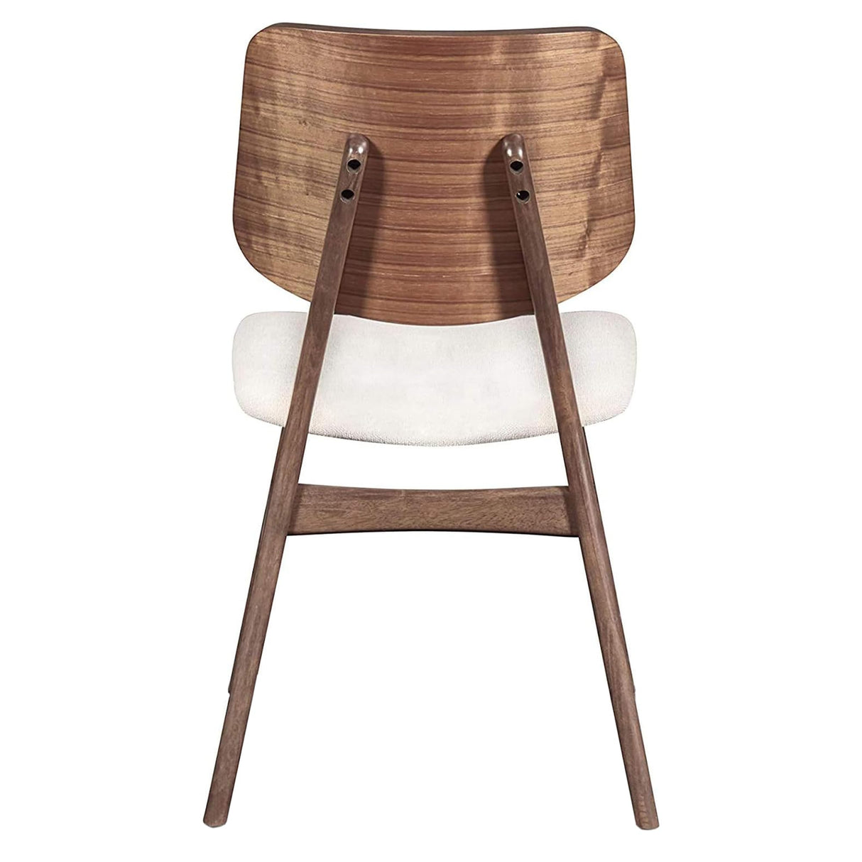 New Classic Furniture Mid-Century Modern Oscar Oval Back Dining Chair, Set of Two, Walnut Brown New Classic Furniture