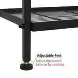 6-Wire Shelving Metal Storage Rack Shelves, Standing Storage Shelf Units for Laundry Bathroom Kitchen Pantry Closet(Black) Soywey