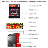 UNICO SNK NEOGEO MVSX Arcade with Base and Riser Set, Pre-loaded 50 SNK Official Genuine Retro Games, Support Two Players Fight Together by 2 Joysticks, Including The King of Fighters/Samurai/Metal Sl UNICO