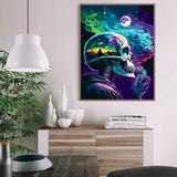 pchmcu DIY Skull Paint by Numbers Kits for Adults,Paint by Number for Adults Beginner Moon,Skeleton Paint by Numbers Kits on Canvas Without Frame for Home Wall Decor 16x20inch pchmcu