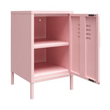 Novogratz Cache Metal Locker End Table, Bashful Pink Novogratz