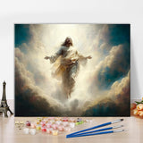 Paint by Numbers for Adults DIY Jesus Painting Paint by Numbers Kits Christianity Hand for Kids Beginner Oil Painting Kits for Home Decor 16x20 Inch Generic