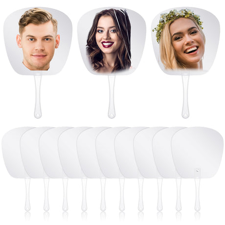 10 Pcs Big Head Cutout Custom Wedding Fan Props Face Cutout Face on a Stick Photo Party Decoration for Wedding, Graduation, Birthday Party Thermal Sublimation Sratte