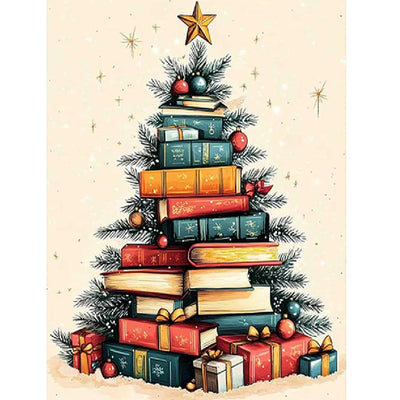 Tiwabb Christmas Tree Diamond Art Kits for Adults,Diamond Painting Kits for Adults Beginners,5D Full Drill DIY Diamond Dot Gem Art Kit Wall Home Decor Arts Craft 12X16 inch