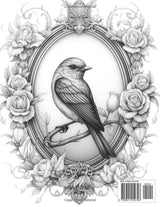 Songbirds & Roses Adult Coloring Book Grayscale Images By TaylorStonelyArt: Volume I (Intricate Mandala Patterns For Adults) Majosta