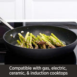 All-Clad HA1 Hard Anodized Non Stick Fry Pan Set 3 Piece, 8, 10, 12 Inch Frying Pans w/ Lid, Induction, Oven Broiler Safe 500F, Lid Safe 350F, Skillets, Pots and Pans Set Non Stick, Cookware, Black All-Clad