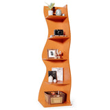 LITTLE TREE Small Corner Shelf, Modern 5-Tier Wall Corner Bookshelf, Stylish Bookcase Storage Rack for Small Space, Living Room, Bedroom LITTLE TREE