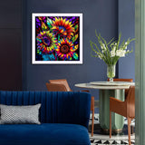 Stalente Diamond Painting Kits for Adults, 5D DIY Diamond Art Kits for Beginners Round Full Drill Diamond Painting for Home Wall Decoration Gift 12×12inch, Sunflower Stalente