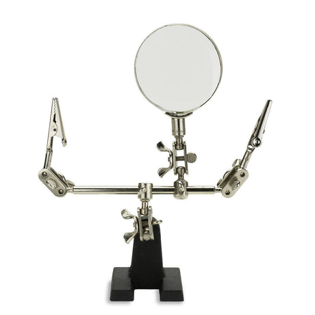 NEIKO 01902 Adjustable Helping Hand with Magnifying Glass, Third Hand Solder Aid, Soldering Wire Station Stand with Dual Alligator Clips and a Heavy Base, Beading & Jewelry Making Tools, Solder Holder NEIKO