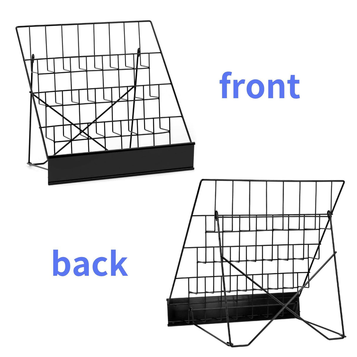 4-Tier Tabletop Book Display Rack, Magazine and CD Holder, 16.14 x 17.95 x 17.24 inches HBUYGF