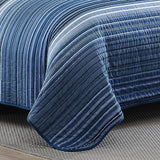Nautica - Queen Quilt Set, Soft & Breathable Cotton Bedding with Medium Weight Feel, Reversible 3 Piece Bed Set with Matching Pillowcase (Coveside Blue) Nautica