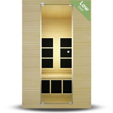 JNH Lifestyles Joyous Flex 2 Person Low EMF Far Infrared Sauna with Reversible Door JNH Lifestyles