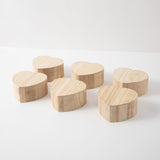 6 Piece Small Wooden Box Unfinished Wooden Treasure Box with Lids for DIY Crafts (5 x 4.7 x 2.5 inches) Xhqsulsclac