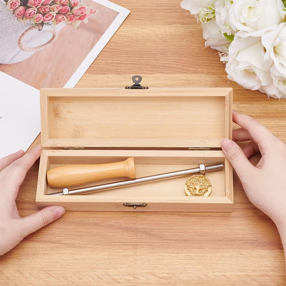 OLYCRAFT Plain Unfinished Wood Box Jewelry Box Unfinished Wooden Artist Tool And Brush Storage Box Wood Pencil box Small Case with Locking Clasp for Crafting Valentine's Day Easter Decoration OLYCRAFT