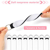 20 Pcs Sublimation Blanks Wristlet Keychain, MaehSab DIY Sublimation Neoprene Wristlet Strap Lanyard, Heat Press Transfer White Sublimation Wrist Key Blanks DIY Crafts for Women MaehSab