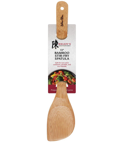 Helen’s Asian Kitchen Bamboo Stir Fry Spatula and Cooking Utensil, 13-Inch