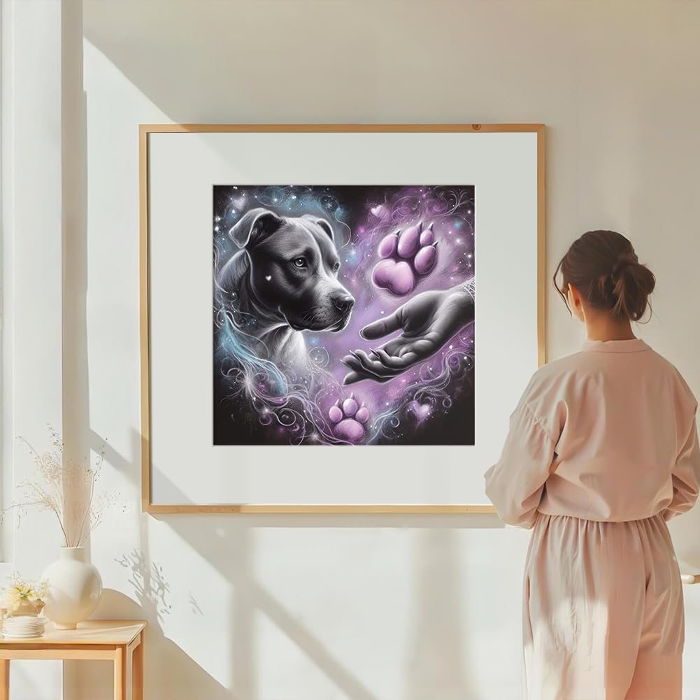 DIADAY Dog Diamond Painting Kits for Adults, 5D Full Drill Diamond Art Kits with Round Gem for Beginners, DIY Art Crafts Home Wall Decor Gift 12 x 12 Inches DIADAY