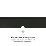 Walker Edison Zee Modern Floating Mounted Minimalist Stand for TVs up to 70 Inches, 65 Inch, Solid Black Walker Edison