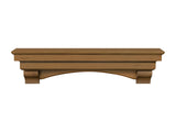 Pearl Mantels ARYB7249710 Artistically Pleasing and Versatile Pine Wood Mantel Shelf, 72", Antique Distressed Pearl Mantels