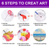 croshom Paint by Numbers Kit for Adults Beginner, Easy Paint by Numbers Kits for Adults, Suitable for Gifts and Home Wall Decor 16" x 20", Sea Landscape croshom