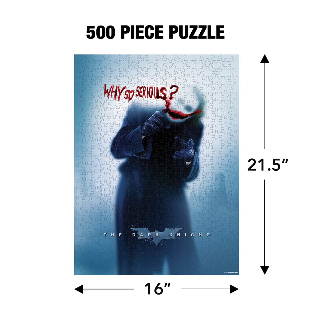 The Dark Knight Joker Poster 500 Piece Jigsaw Puzzle for Adults, 16" L X 21.5" W GRAPHICS & MORE