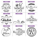 Tayfus Personalized Bamboo Coasters, Set of 4 Square Custom Coaster with Holder, Customized Gift Ideas For Christmas, Anniversary, Housewarming, Birthday, Engagement, Wedding Tayfus