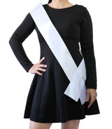 FENDOLE 6 Pack White Blank Sash,Plain Satin Sashes,Sashes for Pageants,DIY Sashes for Party Decorations,Blank Sashes for Pageants FENDOLE