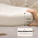 QQXX Cloud-Shaped LED Coffee Table,Irregular Cartoon Indoor Tea Table with 2 Drawers&Acrylic legs,Wood Round Corner Thicken End Table,for Living Room Bedroom(with light, Off white A) QQXX