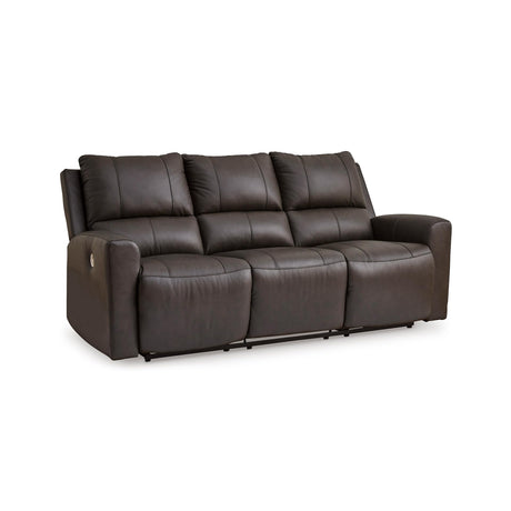 Signature Design by Ashley Boxmere Modern Leather Match Power Reclining Sofa with USB Ports, Dark Brown Signature Design by Ashley