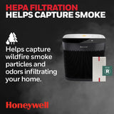 Honeywell InSight Series HEPA Air Purifier for Home, Extra-Large Rooms, includes Air Quality Monitor, Reduces Allergens, Smoke, Wildfire Smoke, Dust, Pollen, Pet Dander and More, Black, HPA5300B Honeywell