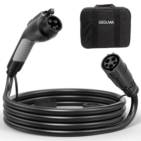 EV Charger Extension Cable, 21ft 50Amp J1772 Extension Cable Compatible with 110V-240V SAE J1772 EV Chargers, Suitable for J1772 EVs/PHEVs, Level 1/ Level 2 IP66 Car Charger Extension Cord with Bag SEGUMA