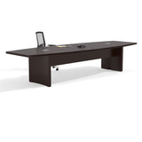Safco Aberdeen 12 ft Conference Table, Contemporary Laminate, for Modern Business and Meeting Rooms, Mocha Safco