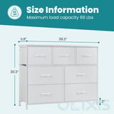 OLIXIS Dresser for Bedroom with 7 Drawers, Wide Fabric Dresser for Storage and Organization, Bedroom Dressers, Chest of Drawers for Living Room, Closet OLIXIS