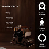 Golf Decanter Whiskey Decanter - The Wine Savant - Brown Mahogany Wood Golf Gifts for Both Men & Women, Golf Accessories, Golfer Gifts, Based on A Replica Golf Cart (600ml Decanter) The Wine Savant