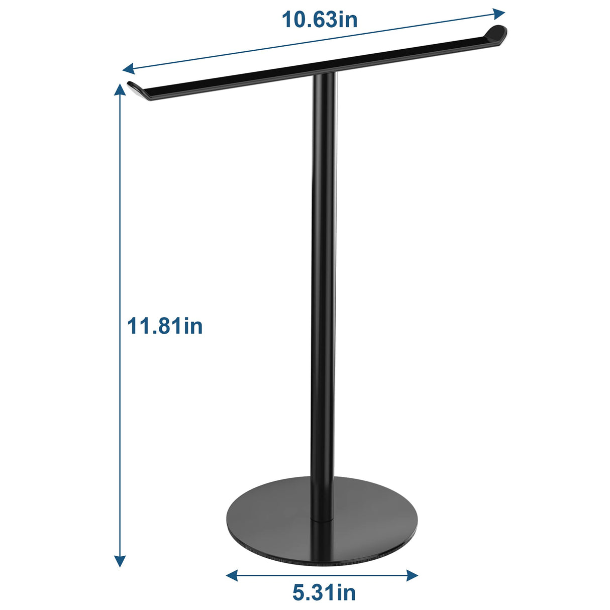 Towel Rack T-Shape Hand Holder for Bathroom,Headband and Lightweight Bathroom Racks,Kitchen Black Holder,Stainless Steel Waterproof Counter Organizer niffgaff