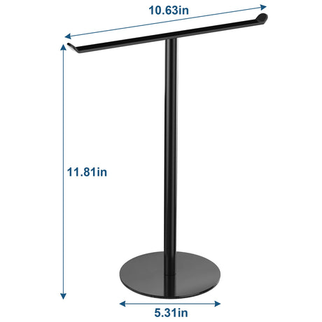 Towel Rack T-Shape Hand Holder for Bathroom,Headband and Lightweight Bathroom Racks,Kitchen Black Holder,Stainless Steel Waterproof Counter Organizer niffgaff