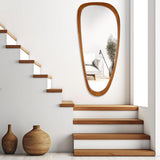 WallBeyond Asymmetrical Mirror, Irregular Mirror Full Length, Boho Wall Mirrors Decorative for Bedroom Living Room Entryway Hall, Mid Century Modern Decor 48" H x 22" W WallBeyond