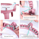 MIAOKE Knitting Machine, 40 Needles Smart Weaving Loom Knitting Round Loom, Knitting Board Rotating Double Knit Loom Machine, DIY Knitting Loom Machines Weaving Loom Kit for Adults and Kids MIAOKE