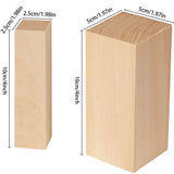 5 Pcs Basswood Carving Block, Natural Soft Wood Carving Block, 2 Sizes Portable Unfinished Wood Block, Carving Whittling Art Supplies for Beginner Expert DIY Wood Craft Fyrome