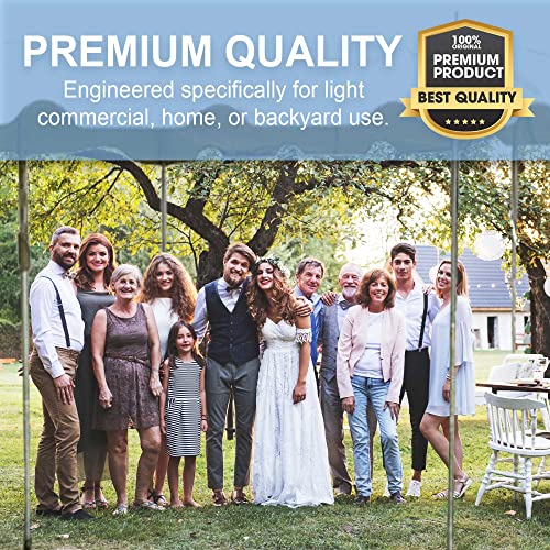 Party Tents Direct 20’ x 20’ Weekender Canopy Pole Tent, Indoor and Outdoor Heavy Duty Easy Up, 80 Person Capacity Tent for Parties, Weddings, and Events, Commercial and Residential Use, PVC White Top Party Tents Direct