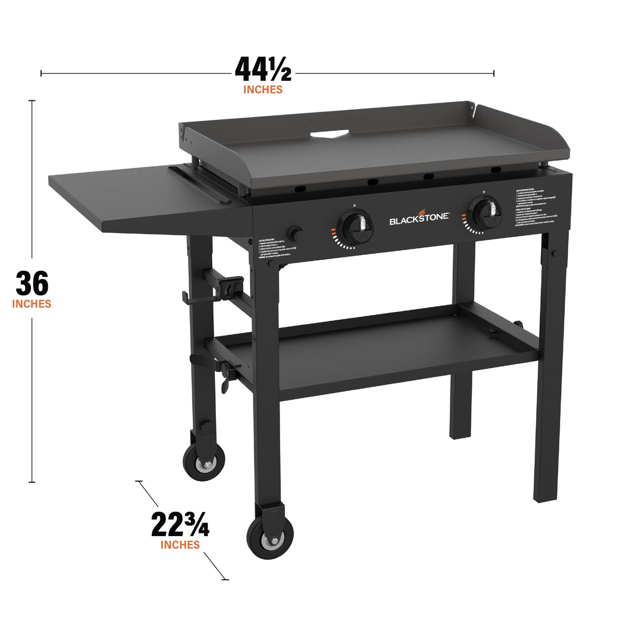 Blackstone Flat Top Gas Grill Griddle 2 Burner Propane Fuelled Rear Grease Management System, 1517, Outdoor Griddle Station for Camping, 28 inch BLACKSTONE