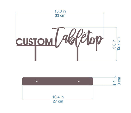 Your Custom Text Here Tabletop Sign Hashtag Personalized Wedding Calligraphy Laser Cut Acrylic Freestanding Sweetheart Table Decorations Desert Sign Party Welcome Wood Tag Home Decor Guestbook Signage FranJohnsonHouse