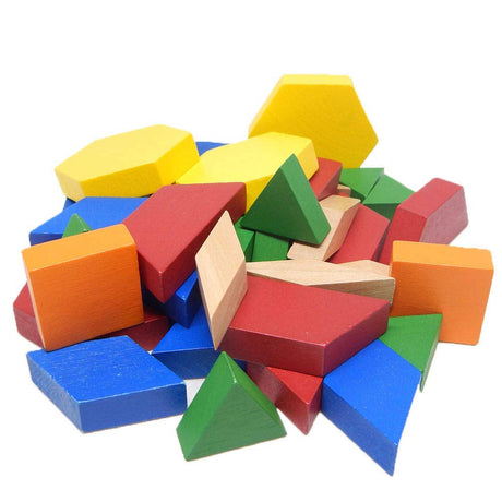 hand2mind Wood Pattern Blocks for Kids, Shapes for Kindergarten, Montessori Toys, Geometric Shapes, Symmetry, Shape Recognition, Pattern Blocks for Classroom (Set of 250) hand2mind
