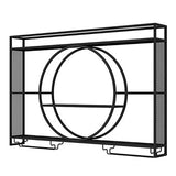 Wall Mounted Led Wine Rack Wine Glass Rack, Bar Unit Metal Floating Shelves, Bar Bottle Display Shelf Wine Cups Hanging Holder, Hanging Goblet For Liquor Bottles, For Kitchen Living Room Home Decor Qxgylz